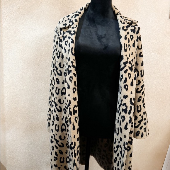 KASPER Women's Animal-Print Button-Up Sweater Jacket XL - Picture 3 of 8